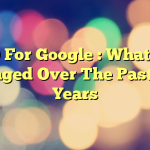 SEO For Google : What Has Changed Over The Past Few Years