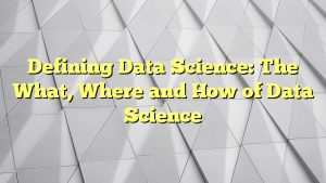 Defining Data Science: The What, Where and How of Data Science